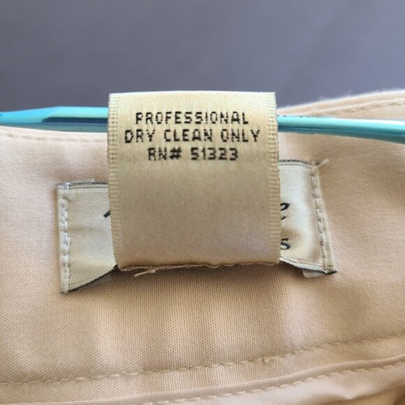 NWT Women's Beige Office Pants 16 Boutique Essentials Trousers Straight - Picture 7 of 12